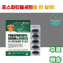 포스파티딜세린 앤 징코 phosphatidylserine ginkco 은행잎 플라보놀배당체 알포토코페롤 포도씨유 비타민e 미국산 진코 짐코 남녀노소 누구나 학생 고딩 공부 대학생, 1통, 60캡슐