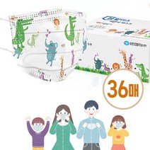 유한킴벌리 국내산 일회용 어린이 덴탈마스크 36매 일회용마스크_[230118EA], 1, 본상품선택