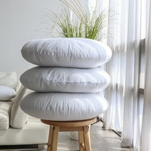 네이처데코 국내생산 사각 원형 지퍼형 구름솜 쿠션솜 40 50