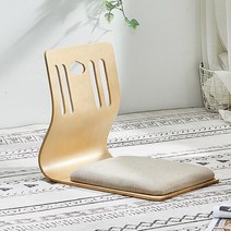 바닥 좌석 거실 가구 천연 피니스 베이지 쿠션 일본 스타일 다다미 자이스 레그리스 바닥 의자 나무 4 개로트, E