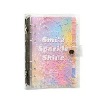 아트박스 SMILE PVC 스팽글 6공 다이어리커버 (A6) (04009867), 본품