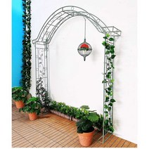 장미넝쿨지지대 화단 오이 덩굴시렁 대문 철제 능소화, 그린 230x40x270CM