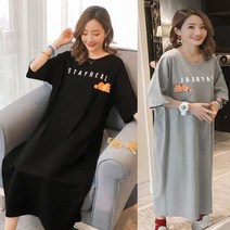 리더스타 여성티셔츠 여성반팔티 블랙 그레이 반팔원피스 루즈핏 반팔 미디원피스