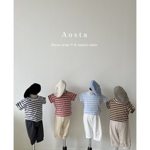 아오스타 이로스트라이프티 유아봄티셔츠 봄나들이룩 등원룩코디