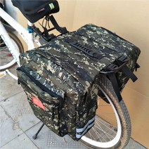 산악 도로 자전거 2 In 1 카모 트렁크 가방 사이클링 양면 후면 랙 테일 시트 파니에 팩 수하물 캐리어, Green