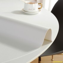 고급 원형 테이블매트 가죽 식탁매트, 화이트, 지름 135cm 원형, 1개