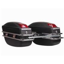 사이드백 스쿠터 오토바이 리어백 바이크 박스 가방, 매트 블랙