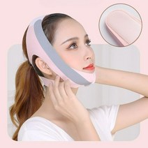 얼굴 턱살 빼는법 얇은 리프팅 처짐 페이스 마스크 두턱 심술보 얼굴살빼기, 핑크 업그레이드 버전(흔적누드없음)A
