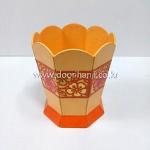 한지 연필꽂이 DIY 한지공예 만들기세트 두리한지공방, 14.꽃연필꽂이(3)_주황