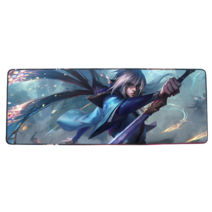 롤 LOL 디자인 마우스 패드 79종 시리즈 리그 오브 레전드 장패드 3mm 두께, 900x400mm + 3mm개, 주황색 남성 칼