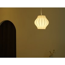 토탈LED 미니 베린느 실크 1등(A) 거실간접 조명등 전등갓 식탁등 식탁 펜던트 조명, 펜던트조명+주백색 볼구(전구포함)