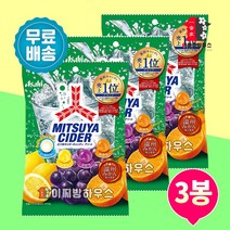 아사히 미츠야 사이다 캔디 130g x 3개 4가지맛 일본사탕 탄산캔디 업그레이드 정식수입, 미츠야사이다130gx3개