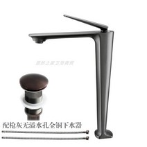 kohler 콜러 황금 총 구리 대야 수도꼭지 욕실 세면대 대야 수도꼭지 크롬 도금 세라믹 밸브 코어, 건 그레이 하이