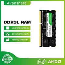 Avanshare Ram 메모리 DDR3 DDR3L DDR4 Sodimm 4GB 8GB 16GB 1333MHz 1600MHz 2400MHz 2666MHz 3200MHz PC4 PC, DDR3 4GB 1333 1.5V