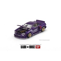 다이캐스트자동차 자동차다이캐스트 자동차피규어 자동차 모형 굿즈 사전판매 Kaido 하우스 x 미니 GT 1:64, 02 V1 purple