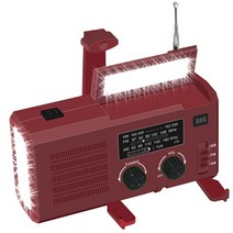 무동력 핸드발전기 비상 야외 핸드 크랭크 전화 충전기 발전기 휴대용 비상용 자가 발전기, 바람 붉은