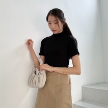 여성용 소프트골지 반팔 티셔츠