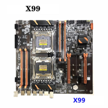 X99 X79 듀얼 CPU 메인보드 제온 XEON, 빨간색