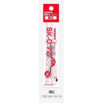 제브라 유성잉크 SK 리필심 0.7mm, 적색, 25개입