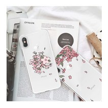 벚꽃 Cherryblossom 스마트폰 디자인 주문 제작 폰 케이스 슬림 투명 젤리