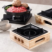 일본식 미니화로 가정용 1인 개인 화로 고체연료 우드워머, 3-사각 일본식 미니화로 신