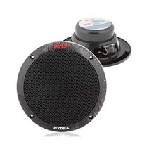 Pyle 6.5인치 듀얼 마린 스피커 - 400와트 전력 폴리프로필렌 콘 및 부틸 고무 서라운드를 갖춘 양방향 방수 및 내후성 야외 오디오 스테레오 사운드 시스템-1 쌍 PLMR, 표준 포장