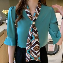 리더스타 여성블라우스 여성셔츠 반팔블라우스 루즈핏 셔츠 블라우스