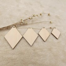 플레이팅도마 원형 미니 캠핑 미완성 기하학적 나무 귀걸이 빈 합판 펜던트 매달림 DIY 공예 쥬얼리 제작용269583, diamond blank_1.5 inch