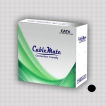 케이블메이트 CAT6 UTP 100M 블랙 단선 랜케이블 랜선 제작용