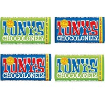 영국직구 토니즈 초콜릿 비건 다크 초콜릿 180g - 4팩 다크 초콜릿 맛의 혼합, 상세참조, 수량