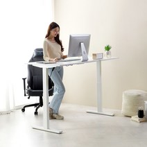 루나랩 높이조절 스탠딩 모션 데스크 컴퓨터 책상 테이블 수동형 A TYPE, 1개