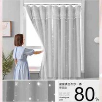 펀칭 패브릭 암막 2021년 차양 불필요 거실 렌트룸 가리개커튼