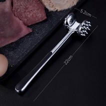 주방 양면 고기 망치 돼지 고기 다지기 파운더 아연 합금 미끄럼 방지 인건절약 고기 느슨한 부드러운 주방 도구, B, 하나