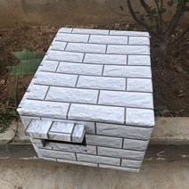 라지 길고양이집 강아지집 실외 방수 겨울 보온 펫폼 자체 제작 간이 집 택배, 색깔1_청와석방공(처마포함)
