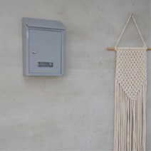 다세대주택 열쇠달린 철재 벽걸이 우체통 건의함 편지함 민원함 다가구우체통 단독주택 포스트박스 우편함, 1개, 그레이