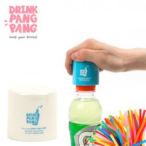 이십이도 음료뚜껑에 구멍을 뚫어 빨대를 꽂아 마셔요! 드링크팡팡, 화이트 1개 + 자바라 빨대 100개, 1set