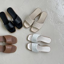 럭슈/여성슬리퍼 레이저펀칭 천연소가죽 샌들 뮬 국내 국내산수제 7만이상무료배송