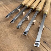 목선반칼 평끌 목공용품 가우지 목선반 끌 세트 나무 조각기, 6개 세트 - 나무 손잡이 없음