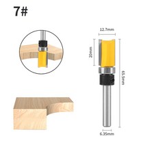 YUSUN 템플릿 트림 패턴 비트 코브 1/2 직경 카바이드 커터 라우터 목공 밀링 커터 목재용, 01 6.35x12.7x20