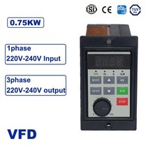 SWKD11 주파수 인버터 컨버터 1 상 입력 및 3 220v 출력 VFD AC 모터 속도 제어기 50Hz 60Hz 200W 400W 750W, 3.220VAC 750W - 1PH220V3PH220V