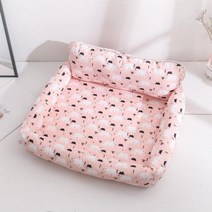 통기성 여름 고양이 개 침대 냉각 애완 동물 매트 차가운 대형 개 소파 냉각 담요 빨 차가운 실크 소파 휴대용 여행 강아지, Pink Bear+L