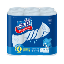 항균 프레쉬블루 행주타올 72매6롤x2팩/휴지, 72매, 12개