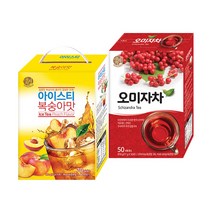 송원 아이스티 복숭아 70T +오미자차 50T