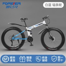 접이식 산악 자전거 사바 JAVA 자전거 SAVA 트위터 자바 남성 성인 가변 속도 4.0 팻바이크 오프로드, 26인치 7 속도, A