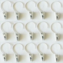 (24개) 버니쉬 아이보리 고리집게 (내경 2cm) 커튼링집게, 아이보리 24개