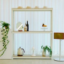 엠보싱앵글 일체형 무볼트랙 다용도선반 가로 600mm, 아이보리