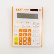 사무용 학생용 탁상용 공학용 전자 계산기 태양열 배터리 일부 겸용, KD-3862C-Orange