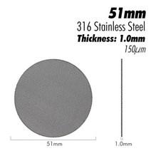 51/53.5/58.5MM 포터필터 퍽 스크린 필터 플레이트 커피 머신 핸들 316 스테인레스 스틸 150um 메쉬 샤워, 51mm 1.0mm