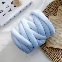 101도 핸드니팅 벨벳 자이언트얀 망고실 핑거니팅 가방만들기 500g 1kg, (벨벳)스카이블루(V17)