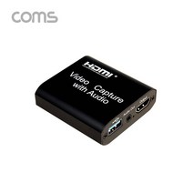 Coms USB 2.0 to HDMI 4K 캡쳐장치 UHD 4K2K 입력지원 1080P 60Hz MIC 오디오 연결 영상캡쳐기 캡쳐장비 영상편집기 영상녹화기 HDMI캡쳐기 영상캡쳐장비 캡쳐장치 PC용품 동영상편집기 COMS 컴퓨터용품 컴스